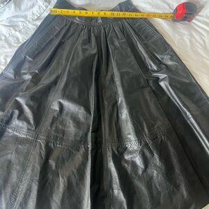 Diamonds Leather vintage leather  high waisted snap Skirt